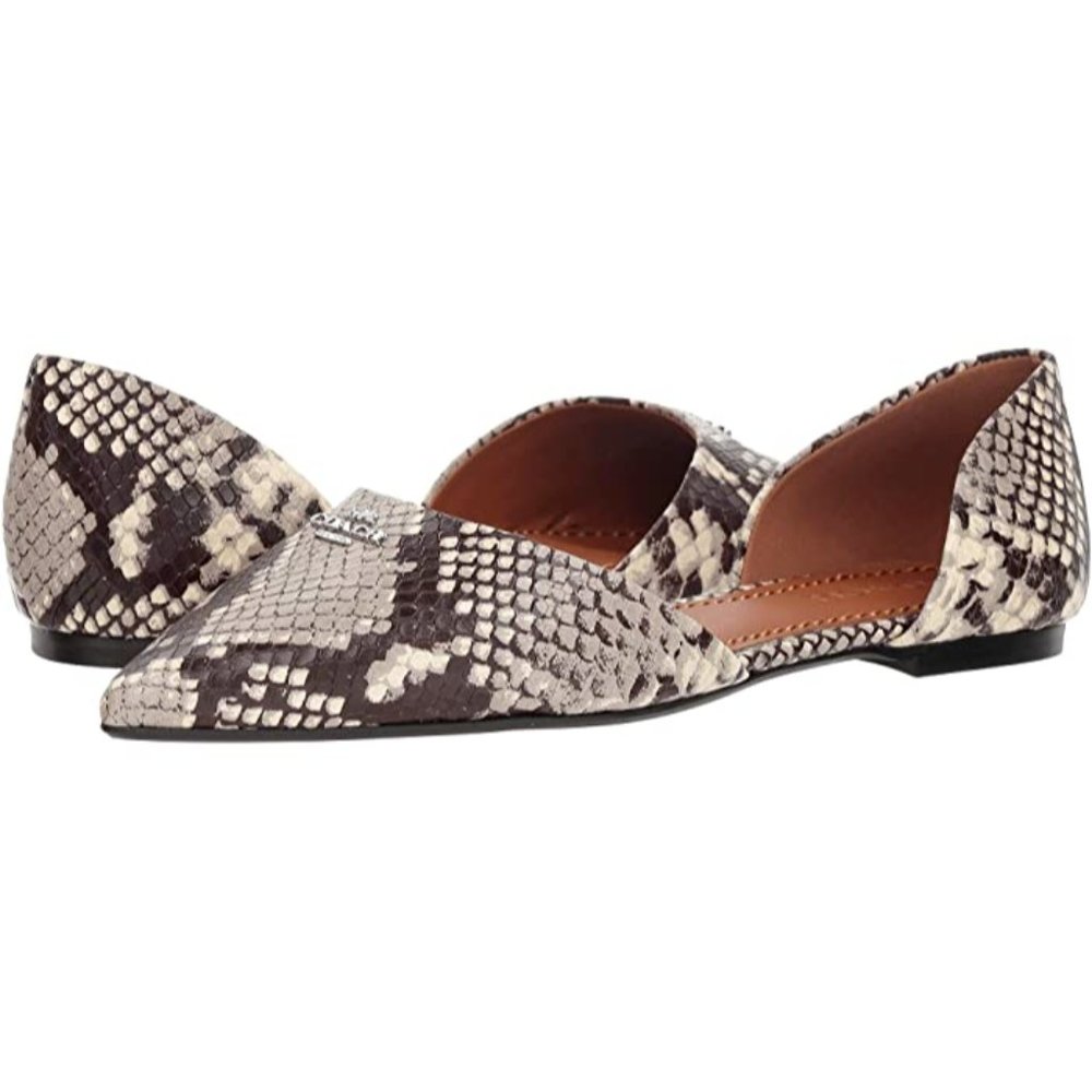 ❌SOLD- COACH Printed Exotic Pointy Toe Flat 5.5 - Picture 3 of 11